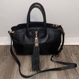 B Brian Atwood leather crossbody bag